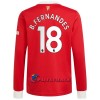 Virallinen Fanipaita Pitkähihainen Manchester United Bruno Fernandes 18 Kotipelipaita 2021-22 - Miesten